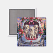 Great Pyrenees Dog Valentine's Day  マグネット (正面/裏面)