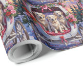 Great Pyrenees Dog Valentine's Day  ラッピングペーパー (ロールコーナー)
