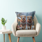 Great Pyrenees Dogs Christmas Snow Holiday  クッション (椅子)