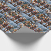 Great Pyrenees Dogs Christmas Snow Holiday ラッピングペーパー (角)