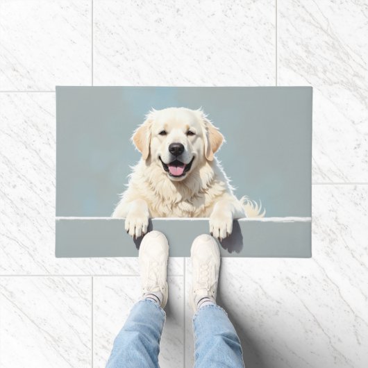 Great Pyrenees Doormat Art ドアマット (室内)