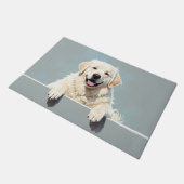 Great Pyrenees Doormat Art ドアマット (アングル)