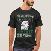 Great Pyrenees Girl Cool Ugly Christmas for Dog Mo Tシャツ (正面)