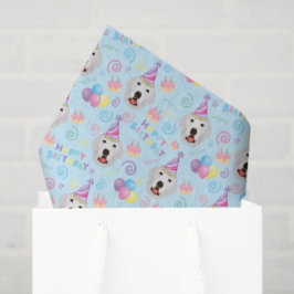 Great Pyrenees Tissue Paper in Blue 薄葉紙