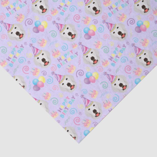 Great Pyrenees Tissue Paper in Purple 薄葉紙 (詳細)