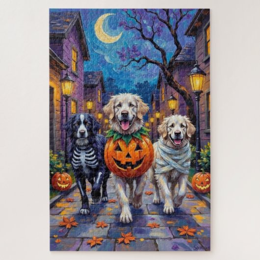 Great Pyrenees Trick-or-Treating Halloween Costume ジグソーパズル (縦)