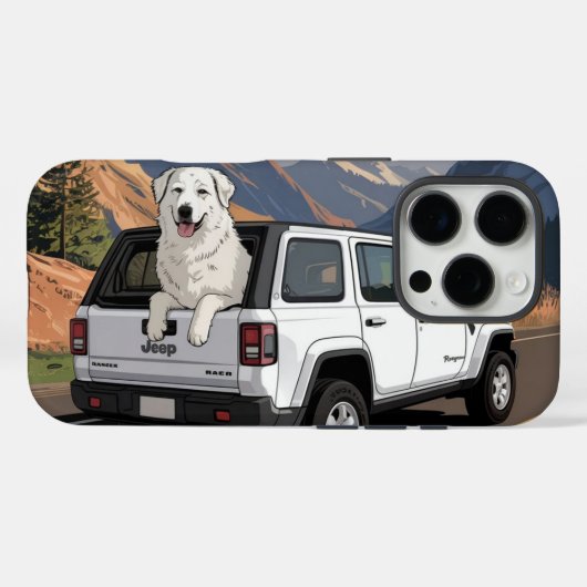 Great Pyrenees trip Case-Mate iPhoneケース (裏面 (横))