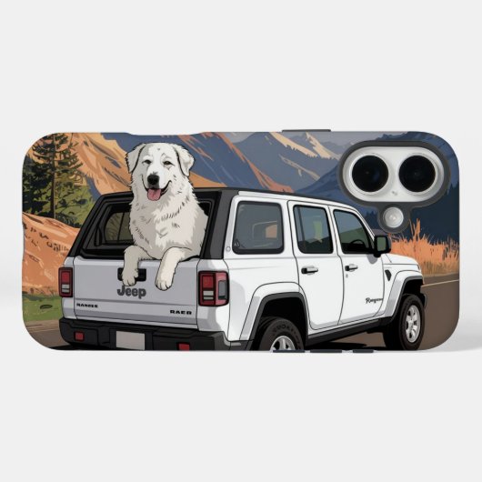 Great Pyrenees trip Case-Mate iPhoneケース (裏面 (横))