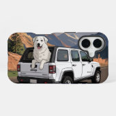 Great Pyrenees trip iPhone 16ケース (裏面横)