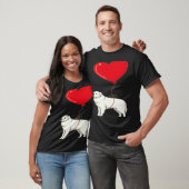 Great Pyrenees With Heart Balloon Valentines Day L Tシャツ (ユニセックス)
