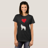 Great Pyrenees With Heart Balloon Valentines Day L Tシャツ (正面フル)