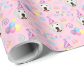Great Pyrenees Wrapping Paper Pink ラッピングペーパー (ロールコーナー)
