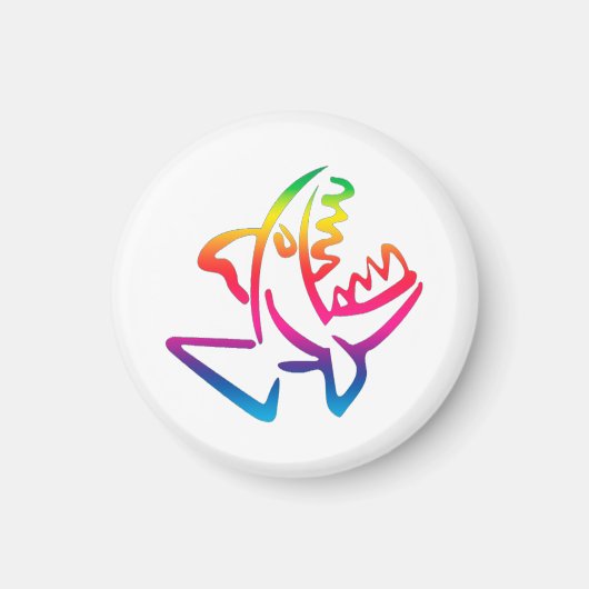 great rainbow shark マグネット (正面)