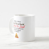 Great Road Worker Personalized Name Gift コーヒーマグカップ (正面左)