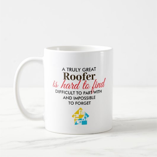 Great Roofer Personalized Name Gift コーヒーマグカップ (左)