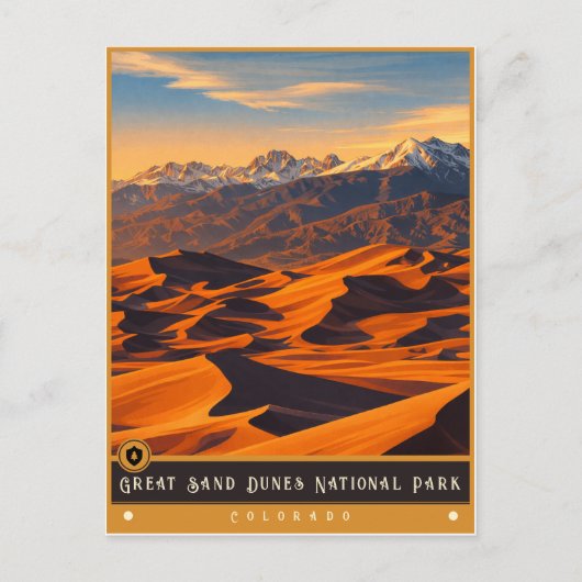 Great Sand Dunes National Park | Vintage Postcard ポストカード (正面)