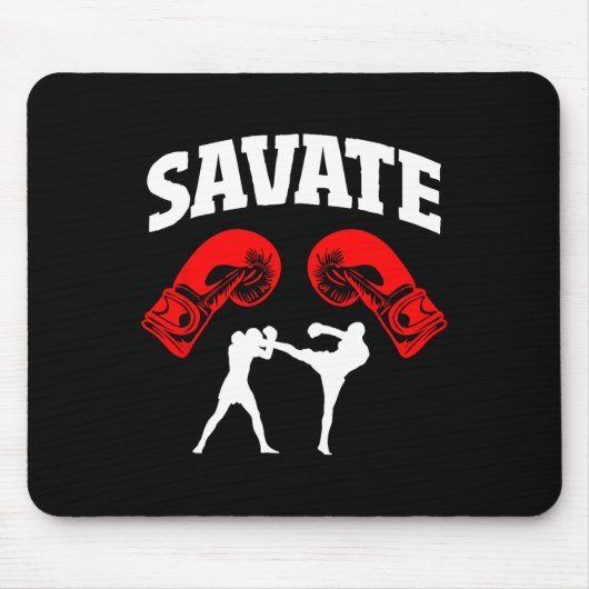 Great Savate Boxing Design Kick Mma Kickboxing  マウスパッド (正面)