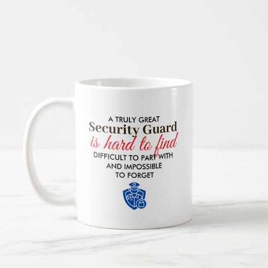 Great Security Guard Personalized Name Gift コーヒーマグカップ (左)