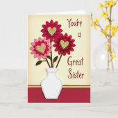 Great Sister Heart Flowers Card カード (黄色い花)
