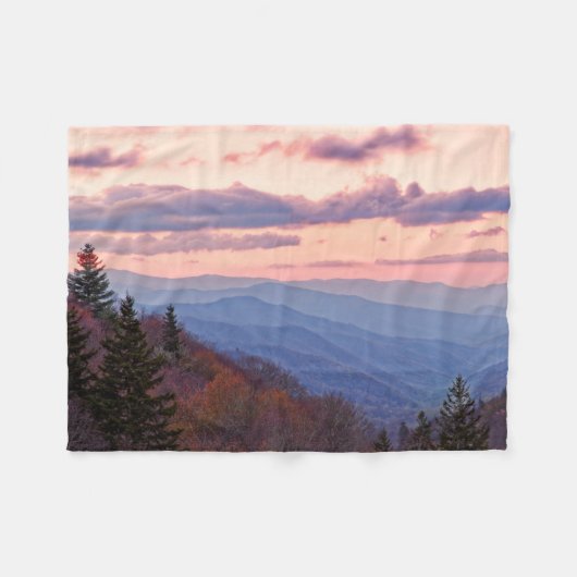 Great Smoky Mountain National Park フリースブランケット (正面(横))