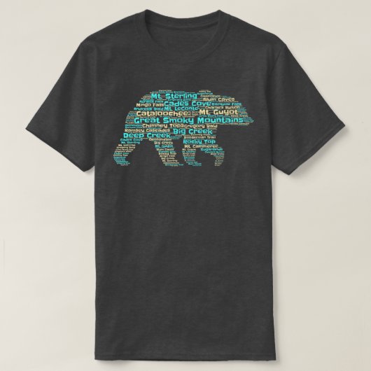 Great Smoky Mountains Bear  Tシャツ (デザイン正面)