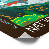  Great Smoky Mountains National Park Distressed  ポスター (角)