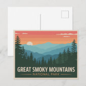 Great Smoky Mountains National Park Postcard Retro ポストカード (正面/裏面)