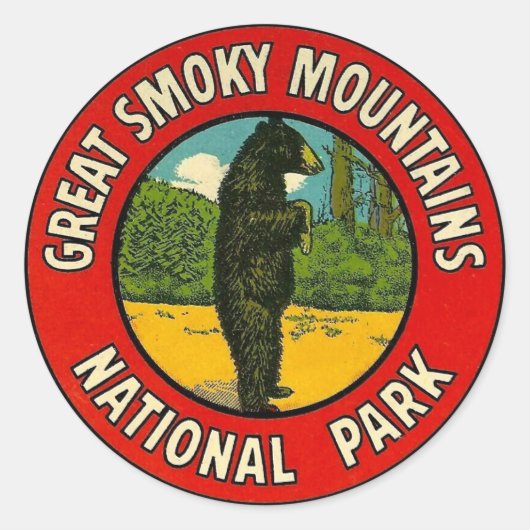 Great Smoky Mountains National Park Stickers ラウンドシール (正面)