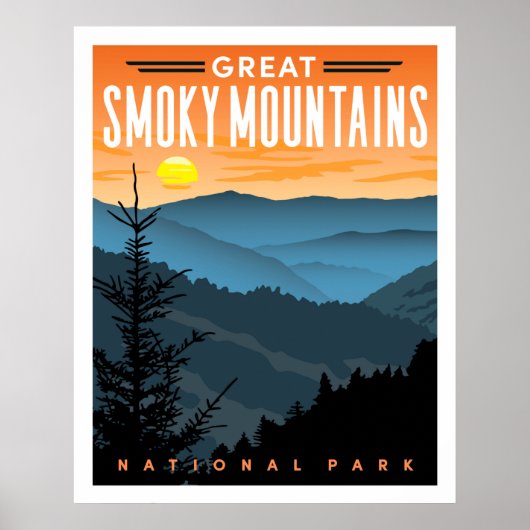 Great Smoky Mountains National Park Travel Poster ポスター (正面)