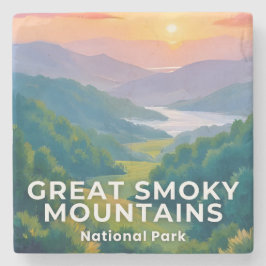 Great Smoky Mountains National Park Watercolor ストーンコースター