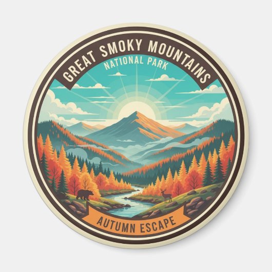 Great Smoky Mountains Souvenir マグネット (正面)