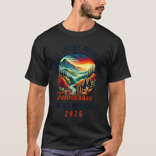 Great Smoky Mountains Tennessee 2026 Geon Forge, V Tシャツ (正面)