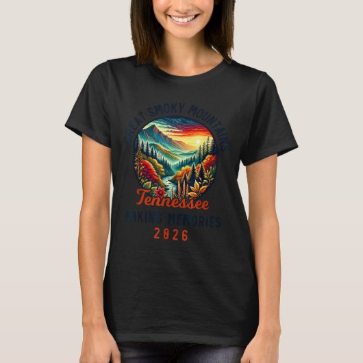 Great Smoky Mountains Tennessee 2026 Geon Forge, V Tシャツ (正面)