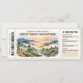 Great Smoky Mountains Trip Boarding Pass Ticket 招待状 (正面)