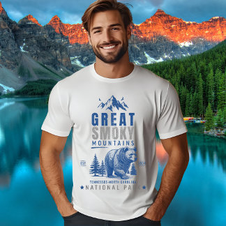 Great Smoky Mountains Vintage Bear Graphic  Tシャツ