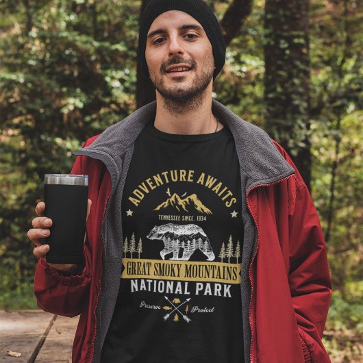 Great Smoky Mountains Vintage Forest Landscape Tシャツ