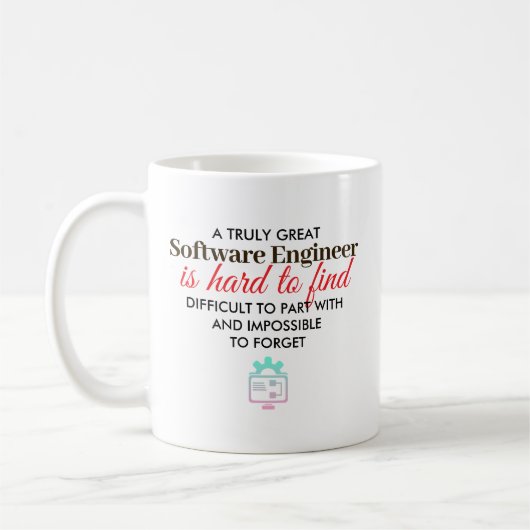 Great Software Engineer Personalized Name Gift コーヒーマグカップ (左)