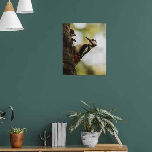 Great Spotted Woodpecker Fine Art Nature Poster ポスター (リビング1)