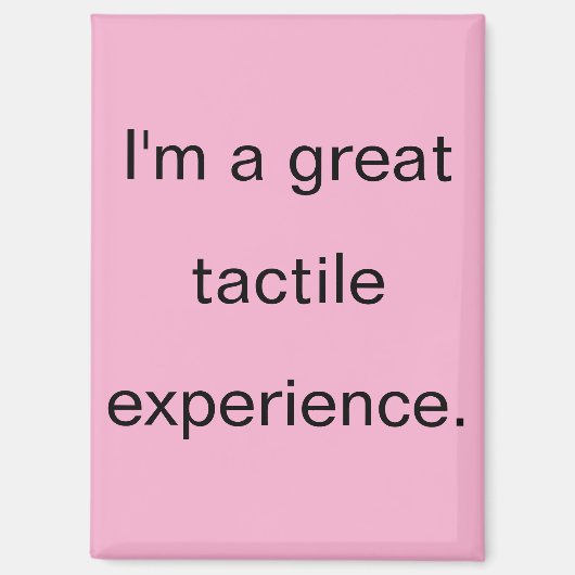 Great Tactile Experience Pink Refrigerator マグネット (正面)
