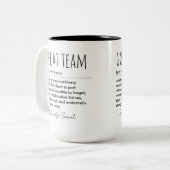 Great Team Definition Custom Funny Appreciation ツートーンマグカップ (正面左)