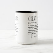 Great Team Definition Custom Funny Appreciation ツートーンマグカップ (中央)