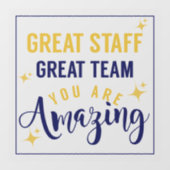 Great Team Great Staff Thank You サイン | 従業員 ウィンドウサイン (シート)