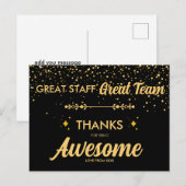 Great Team Great Staff Thank You Postcard |Employe ポストカード (正面/裏面)