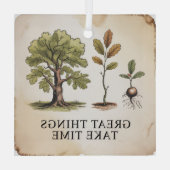 Great Things Take Time ガラスオーナメント (裏面)