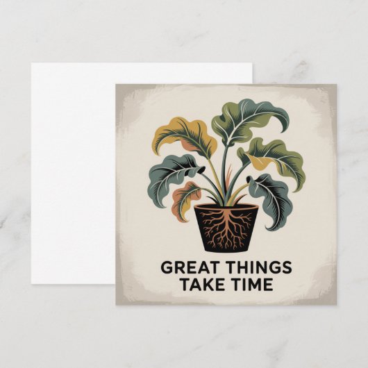 Great Things Take Time 招待状 (正面/裏面)