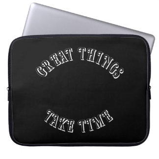 Great Things Take Time Laptop Sleeve ラップトップスリーブ