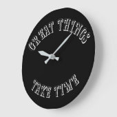 Great Things Take Time Wall Clock ラージ壁時計 (傾斜)