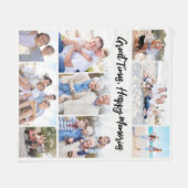 Great Times Happy Memories Photo Collage Keepsake フリースブランケット (正面(横))