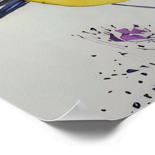 Great Tit Bird Drawing, Hand Drawn British Bird ポスター (角)