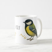 Great Tit Mug – Personalized Garden Bird Illustrat コーヒーマグカップ (正面右)